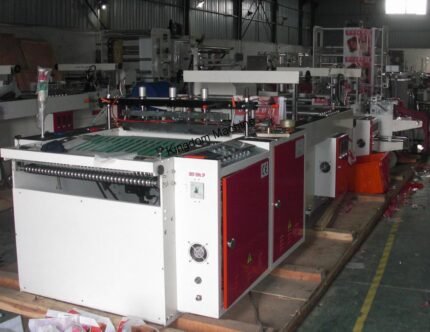 Máquina confeccionadora para fabricar bolsas con manija de plástico