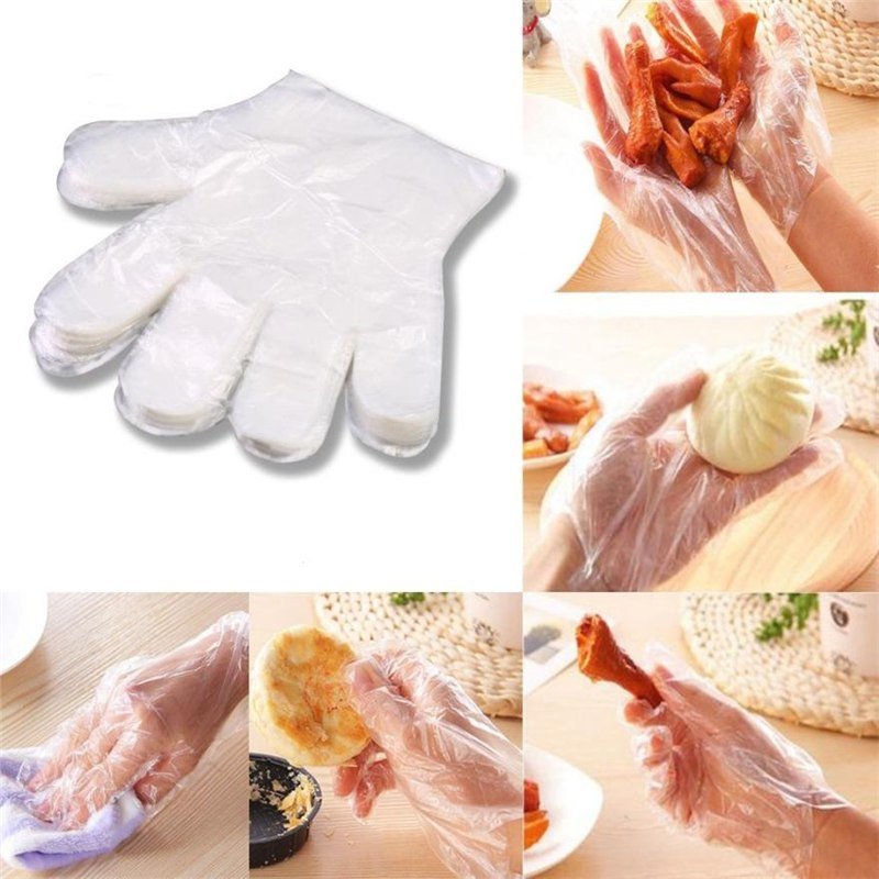 guantes de plástico desechable