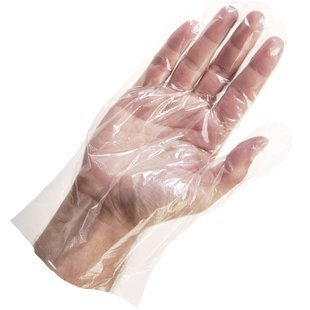 guantes de plástico desechable