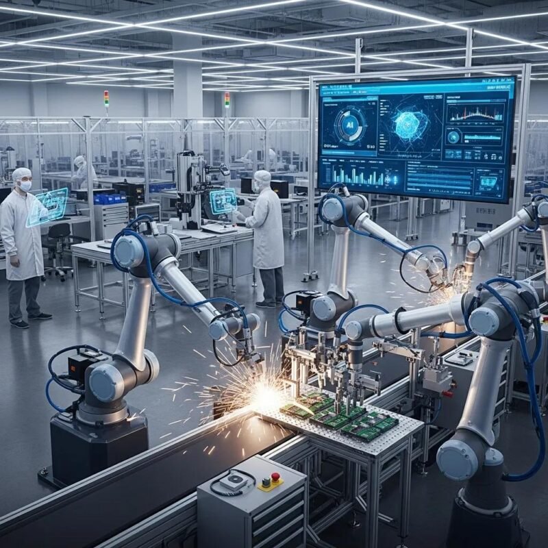 Advanced industrial machinery showcasing innovation and technology in a modern factory