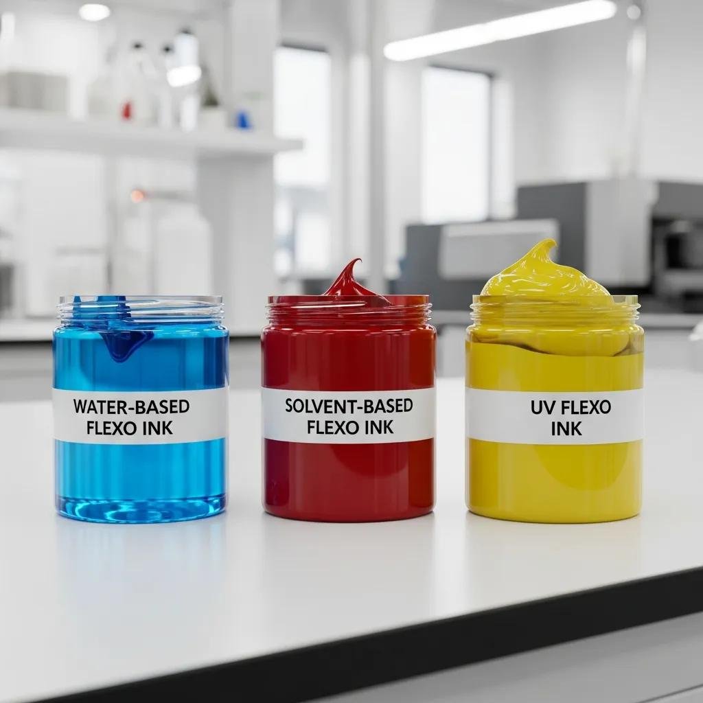 Comparison of flexographic inks: water-based, solvent-based, and UV inks