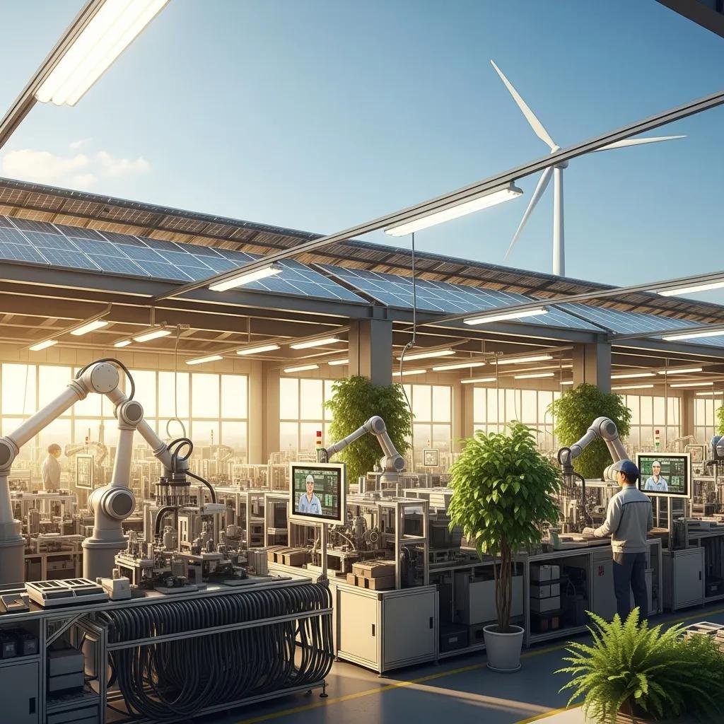 Sustainable manufacturing practices in machinery with renewable energy sources